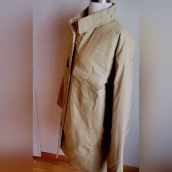 NWT BP 100% COTTON EXTERIOR QUILTED BUTTON UP SHIRT JACKET STADIUM JACKET - Picture 4 of 12